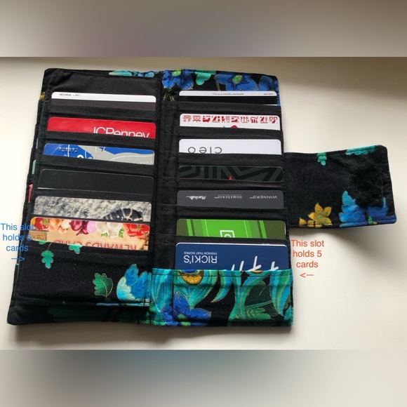 Women’s wallet / Credit card holder / Card organizer in peacock theme - Picture 4 of 16